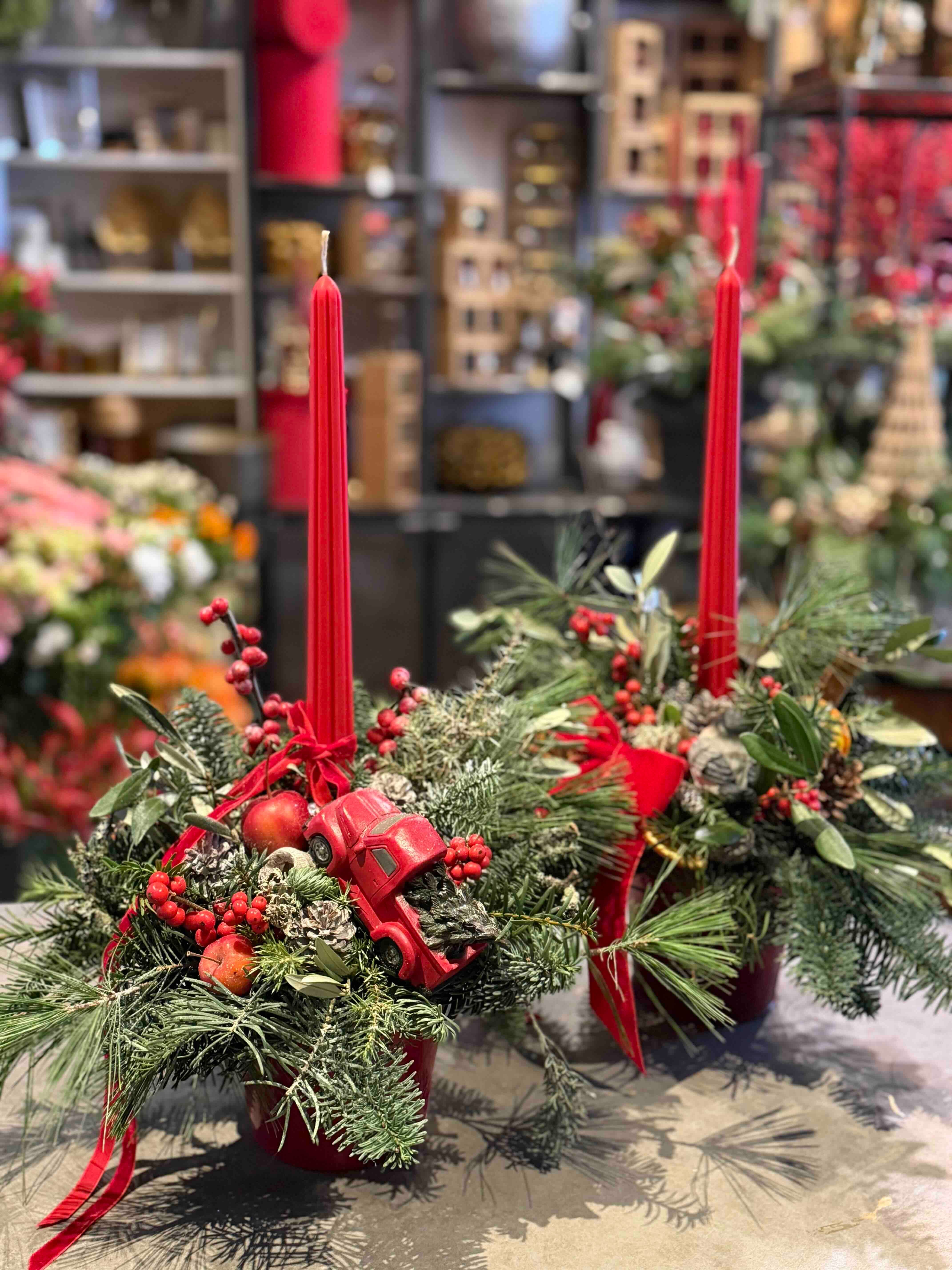 Asztaldísz egy gyertyával