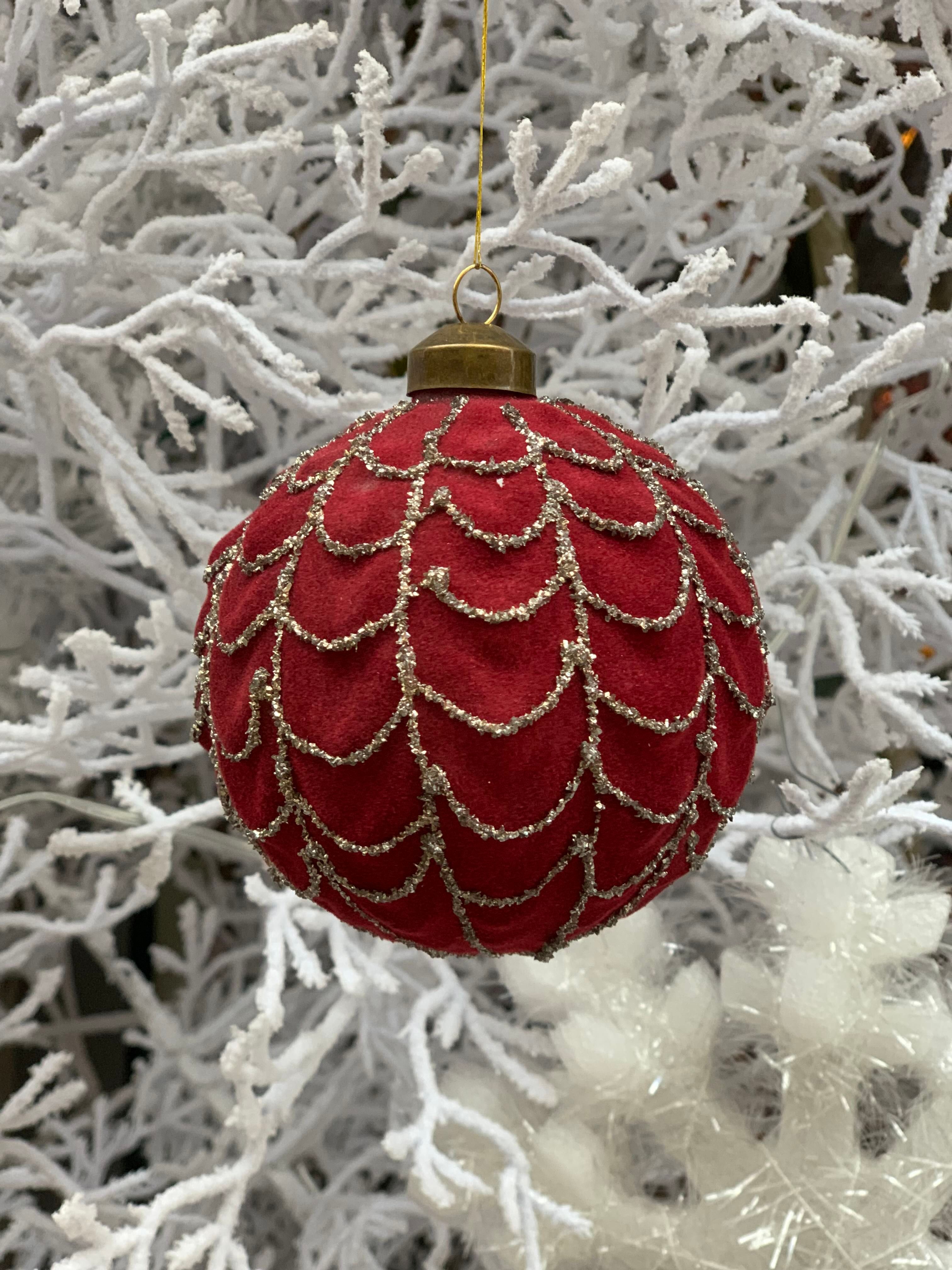 Burgundi vörös üveggömb nagy